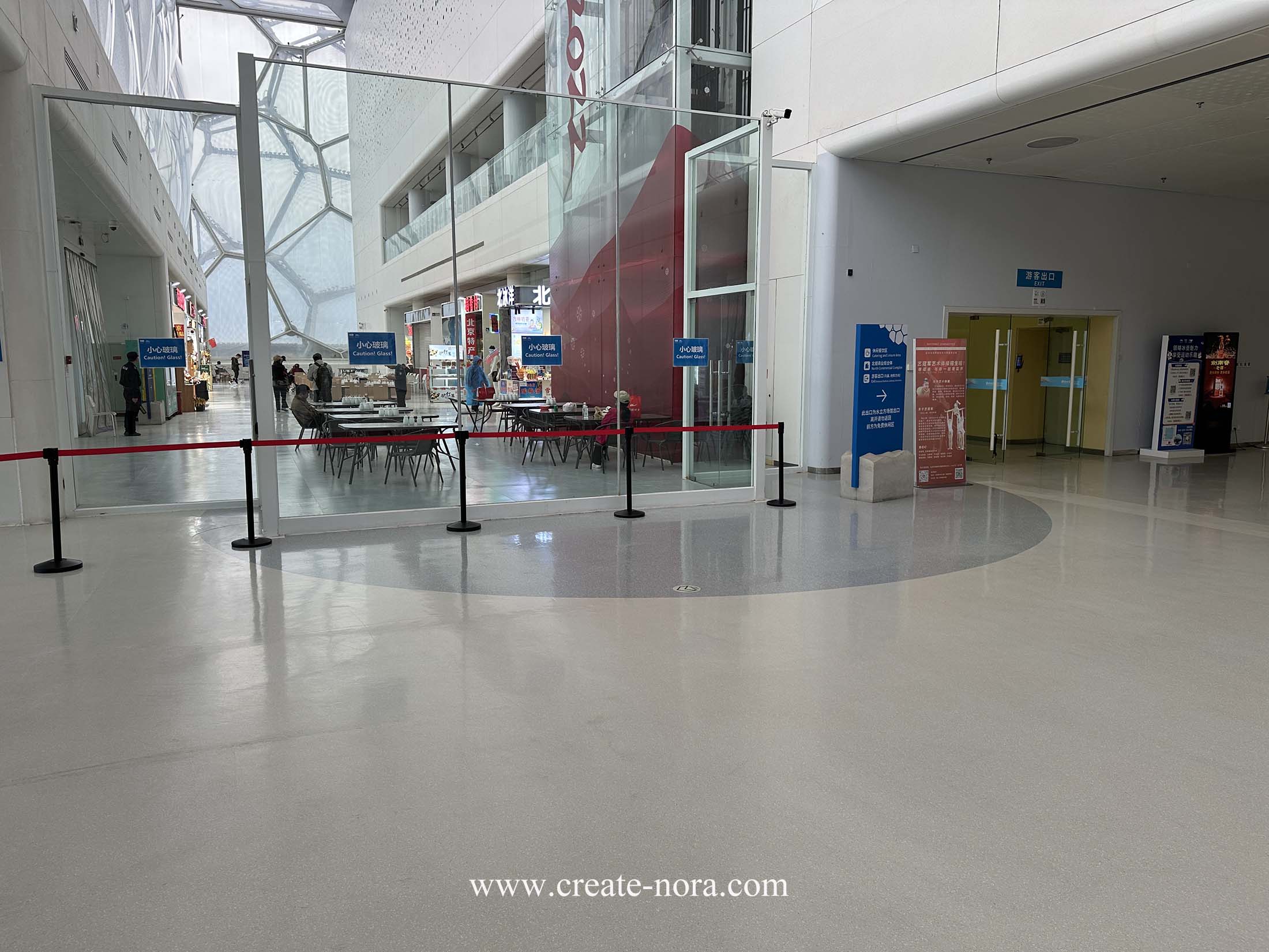 the photo of nora rubber flooring in National Aquatics Center (Water Cube) 12